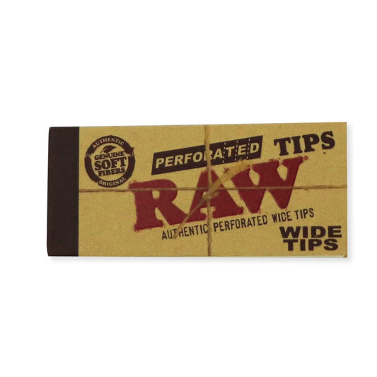 RAW Wide Tips – Perforierte, ungebleichte Filtertips